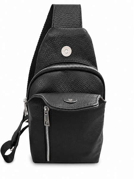 Чоловіча шкіряна сумка через плече ViCo чорна 19&times;32&times;4 см m1020911 blk фото