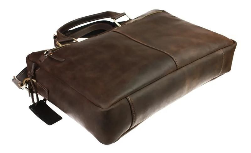 Сумка чоловіча для документів велика шкіряна а4 коричнева 12.27.59 brown фото