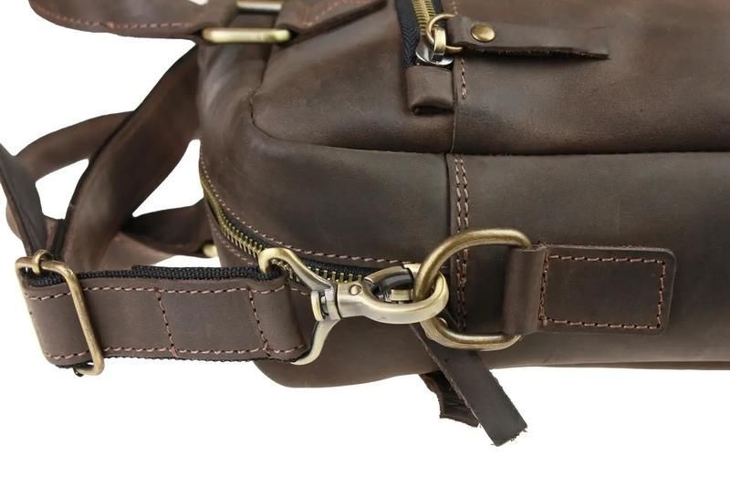 Сумка чоловіча для документів велика шкіряна а4 коричнева 12.27.59 brown фото