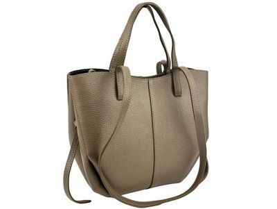 Стильная женская кожаная сумка на плечо цвета темный тауп ViCo 1037541 dark taupe фото