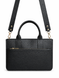 Женская кожаная сумка ViCo с широким ремнем, черная 1035121_gold blk фото 1