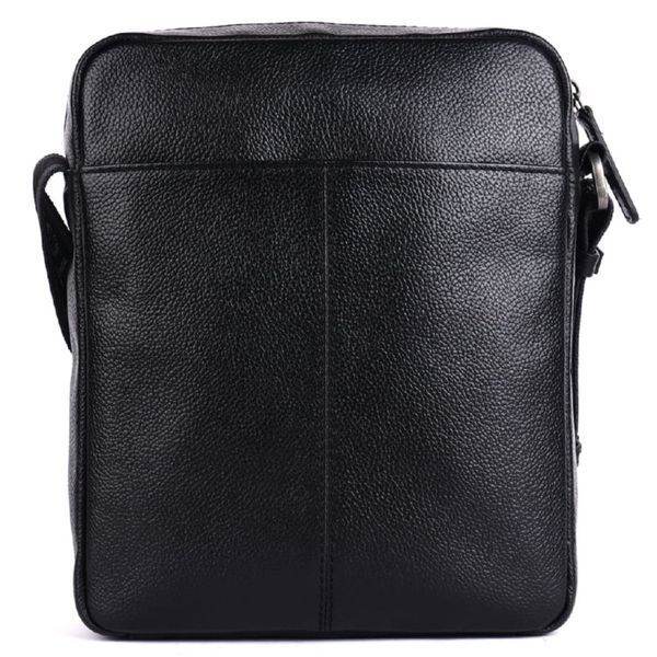Мужская кожаная сумка через плечо Brampton London Crossflow Black 64405 blk фото