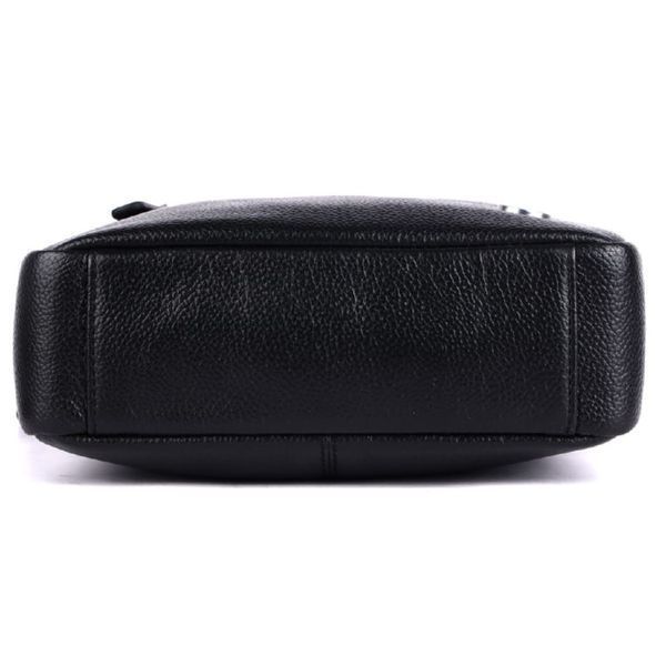 Мужская кожаная сумка через плечо Brampton London Crossflow Black 64405 blk фото