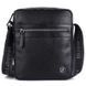 Мужская кожаная сумка через плечо Brampton London Crossflow Black 64405 blk фото 1