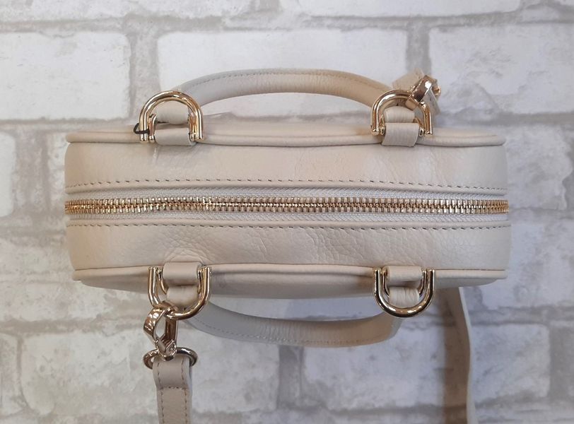 Женская кожаная мини-сумка бежевая ViCo 1039431 beige фото