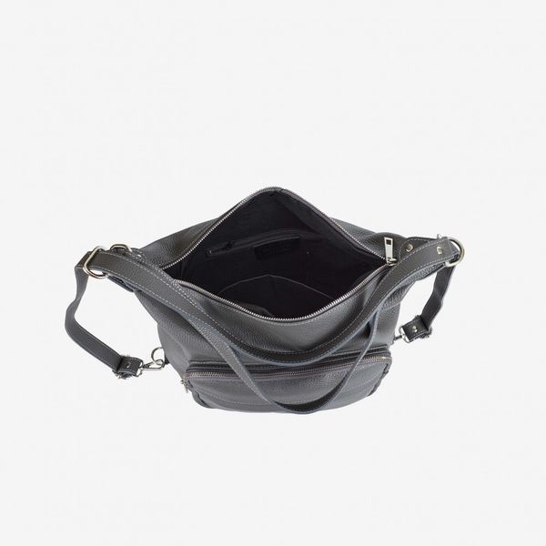 Жіноча сумка-рюкзак ViCo зі шкіри флотар, темно-сіра (Італія) 1037161 dark gray фото