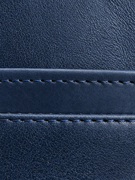 Мужская кожаная сумка через плечо синяя 19&times;24&times;5 см Hi-Art blue фото