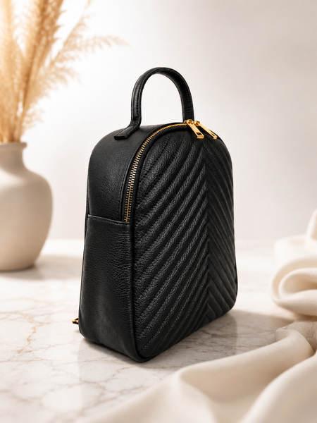 Рюкзак шкіряний жіночий чорний ViCo 1033541 blk фото