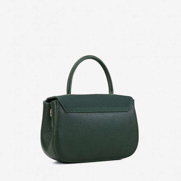 Жіноча маленька сумка крос-боді ViCo темно-зелена, шкіра та замша 1040231 dark green фото