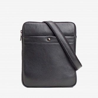 Кожаная сумка через плечо планшетка черного цвета ViCo m1013491_f blk фото