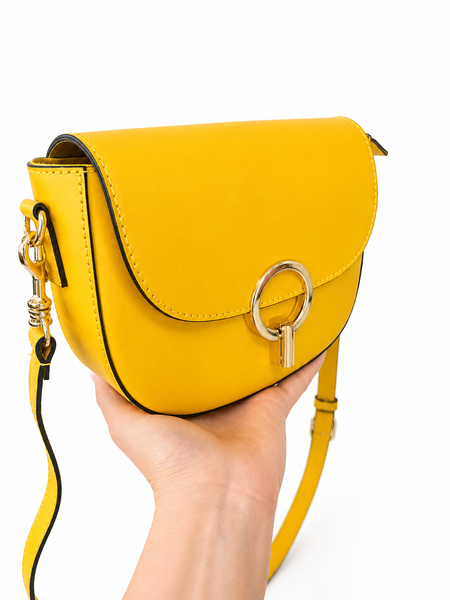Жіноча шкіряна сумка крос-боді / клатч ViCo жовтого кольору 1034511 yellow фото