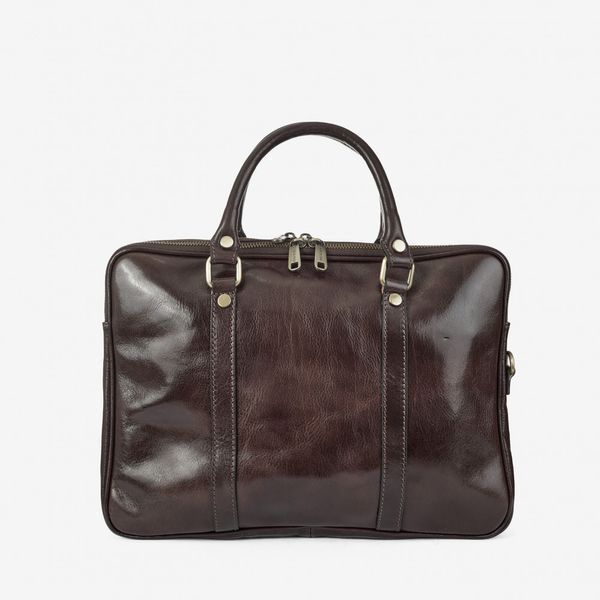 Чоловіча шкіряна сумка-портфель ViCo для ноутбука A4, коричнева m105021 brown фото