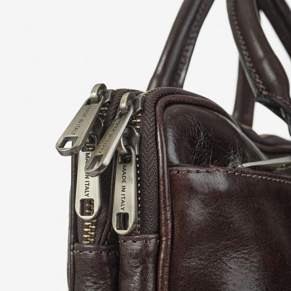 Чоловіча шкіряна сумка-портфель ViCo для ноутбука A4, коричнева m105021 brown фото