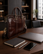 Чоловіча шкіряна сумка-портфель ViCo для ноутбука A4, коричнева m105021 brown фото 2
