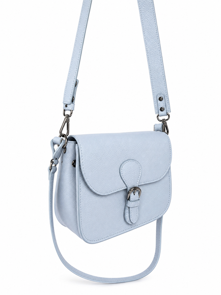 Женская кожаная сумка на плечо ViCo (голубая, средняя) 1031641 light blue фото