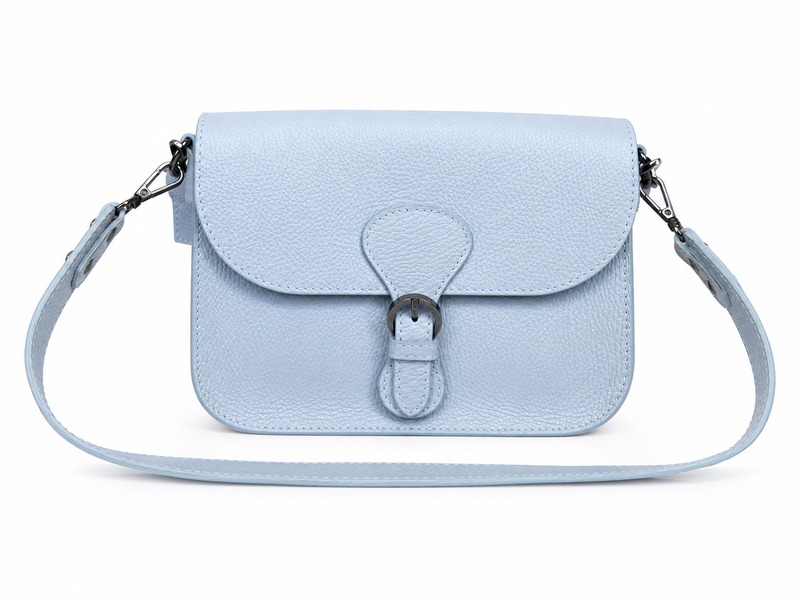 Женская кожаная сумка на плечо ViCo (голубая, средняя) 1031641 light blue фото