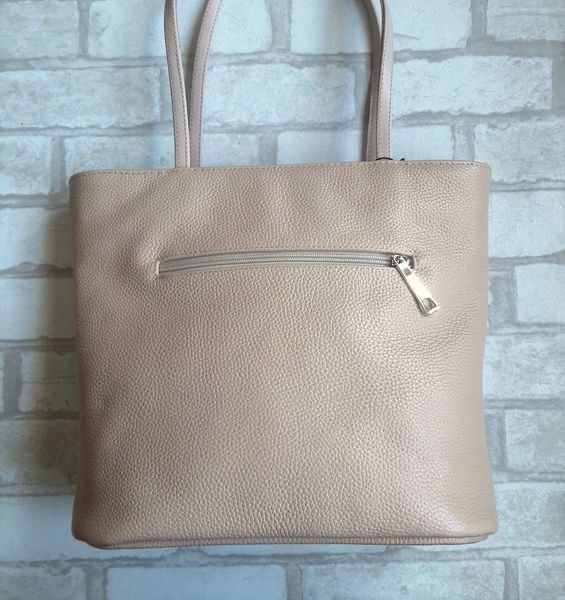 Женская кожаная сумка на плечо бежевая 178 Beige фото