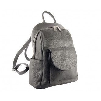 Жіночий шкіряний рюкзак ViCo темно-сірий з кишенями, Італія 1029131 dark gray фото