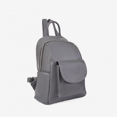 Женский кожаный рюкзак ViCo тёмно-серый с карманами, Италия 1029131 dark gray фото