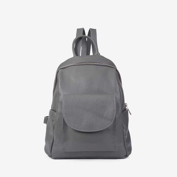 Жіночий шкіряний рюкзак ViCo темно-сірий з кишенями, Італія 1029131 dark gray фото