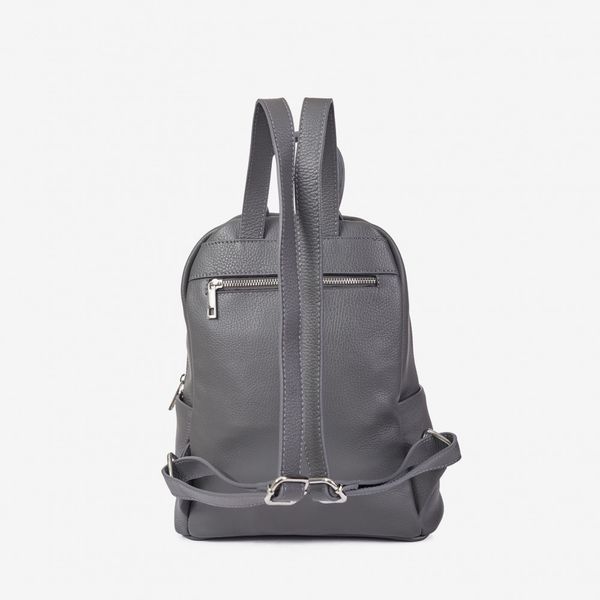 Жіночий шкіряний рюкзак ViCo темно-сірий з кишенями, Італія 1029131 dark gray фото