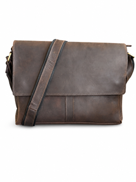 Мужская кожаная сумка для документов А4 коричневая 33&times;27&times;6 см 12.6.45 brown фото